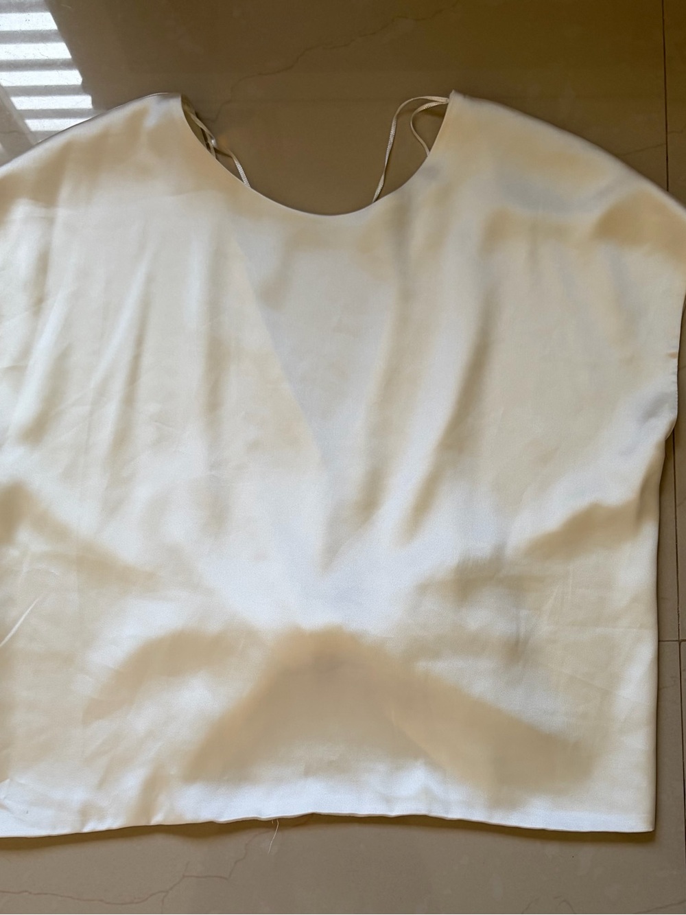 White satin blouse from Zara